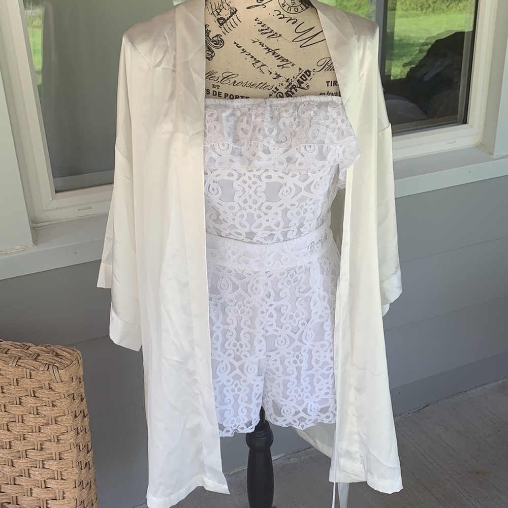 Victoria secret bridal silk robe